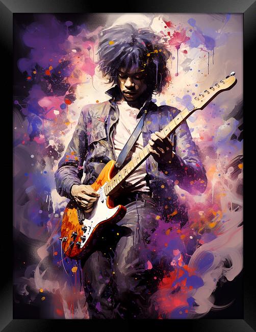 Jimi Hendrix Framed Print by Steve Smith