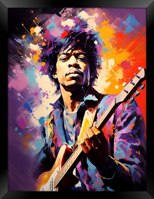 Jimi Hendrix Framed Print by Steve Smith