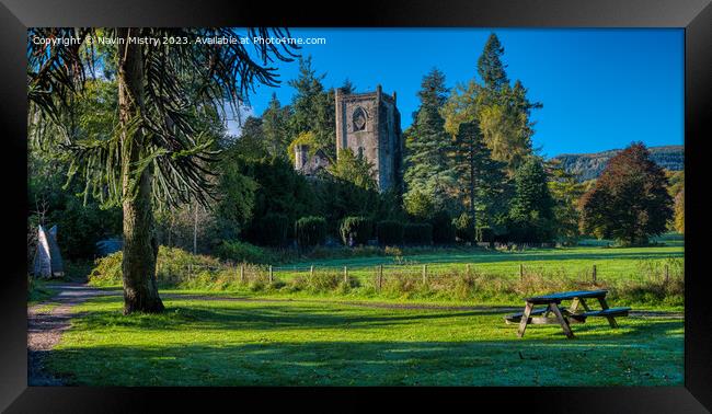 A view of Dunkeld Cathedral  Framed Print by Navin Mistry