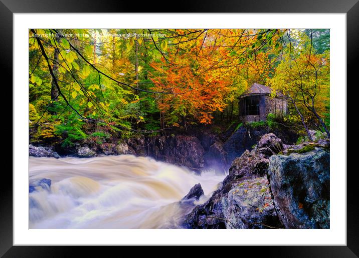 Autumn colours at the Hermitage.   Framed Mounted Print by Navin Mistry