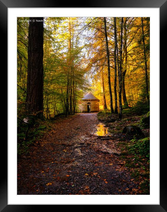 The Hermitage and Autumn Colours Framed Mounted Print by Navin Mistry