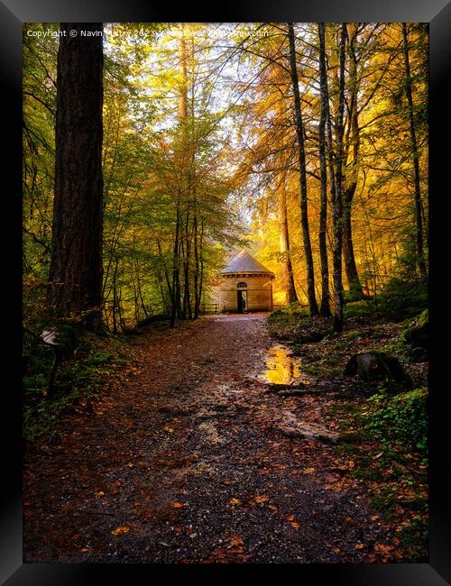 The Hermitage and Autumn Colours Framed Print by Navin Mistry