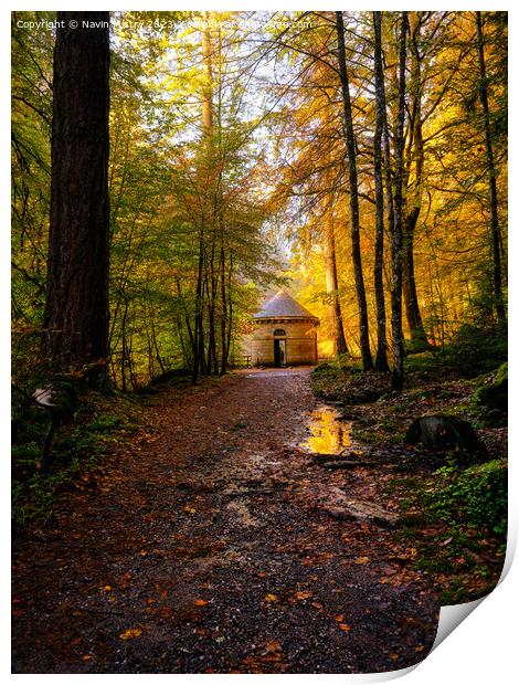 The Hermitage and Autumn Colours Print by Navin Mistry