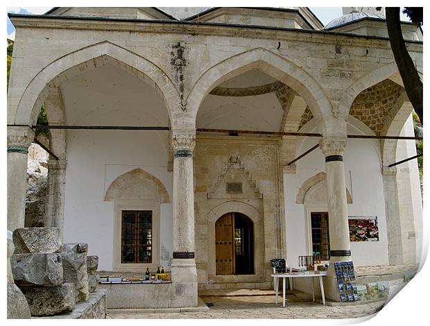 Mosque of Pocitelj Print by radoslav rundic