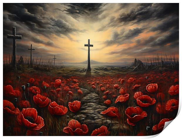 Flanders Field Poppies Print by Steve Smith