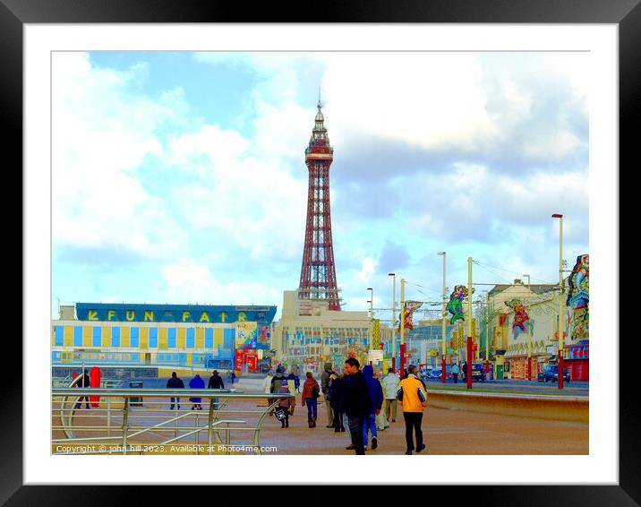 Blackpool Lancashire. Framed Mounted Print by john hill