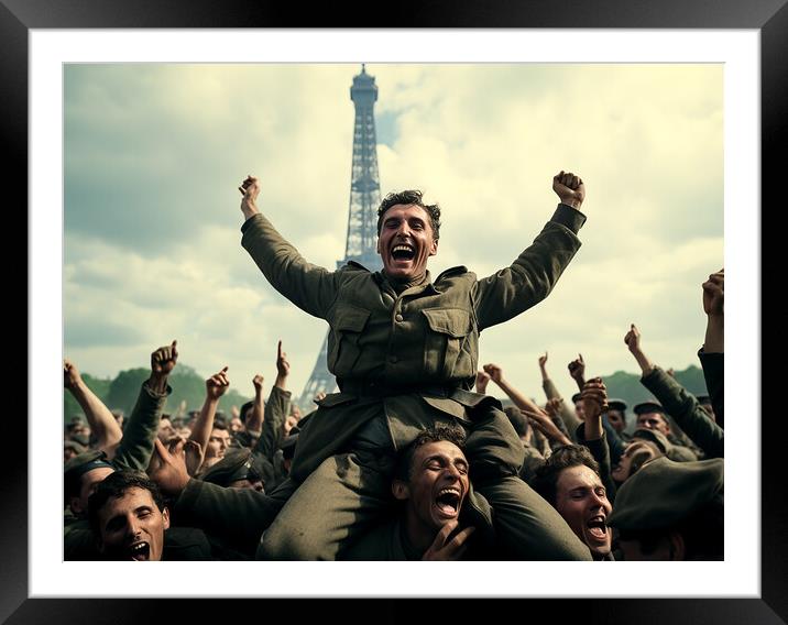 France Is Liberated Framed Mounted Print by Steve Smith