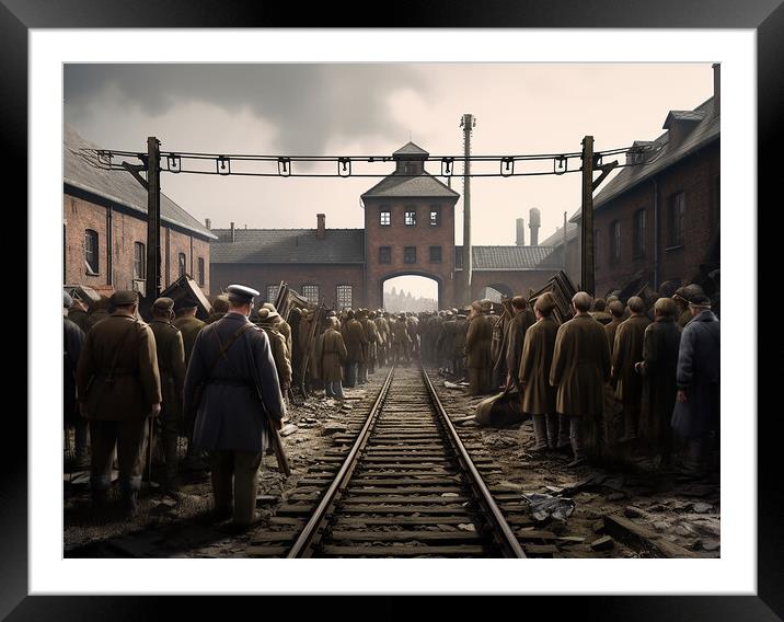 Liberation Of Auschwitz Framed Mounted Print by Steve Smith