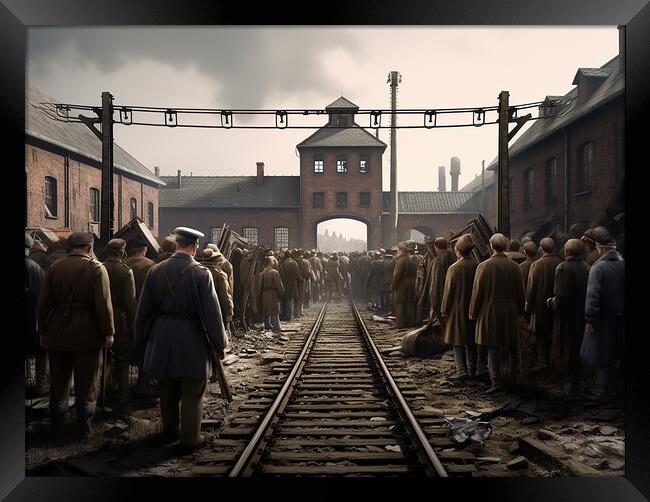 Liberation Of Auschwitz Framed Print by Steve Smith