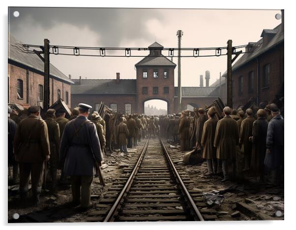 Liberation Of Auschwitz Acrylic by Steve Smith