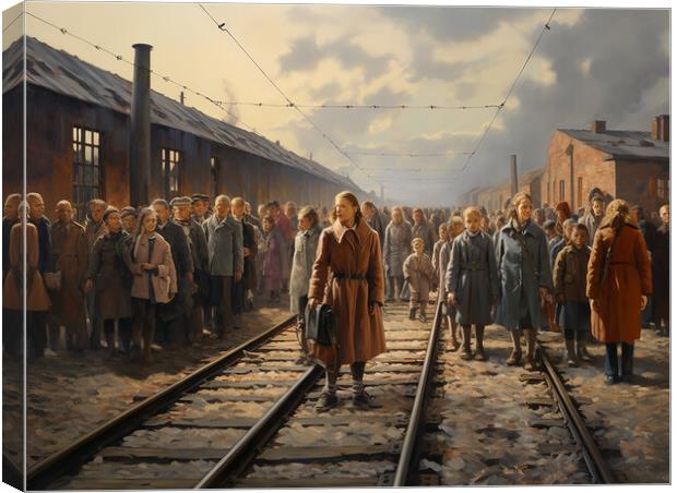 Liberation Of Auschwitz Canvas Print by Steve Smith