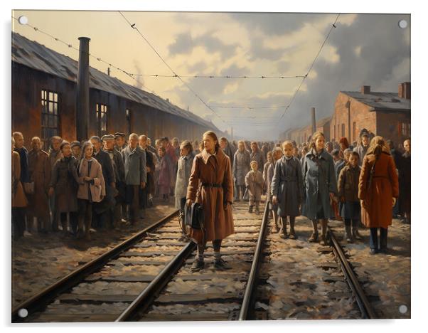 Liberation Of Auschwitz Acrylic by Steve Smith
