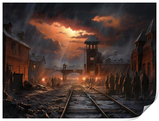 Liberation Of Auschwitz Print by Steve Smith