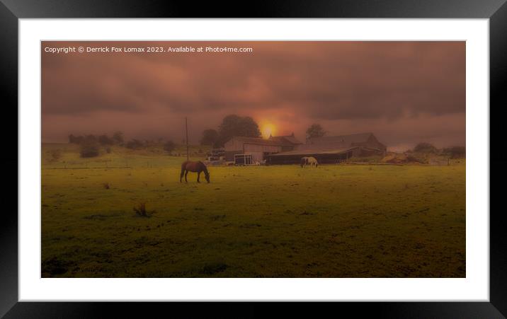 Misty sunrise Framed Mounted Print by Derrick Fox Lomax