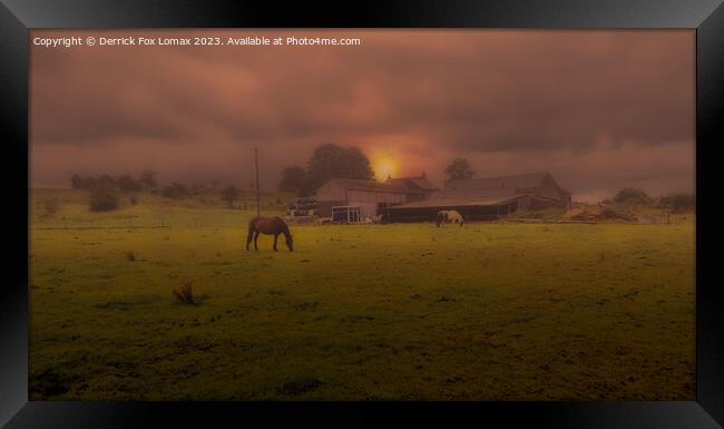 Misty sunrise Framed Print by Derrick Fox Lomax