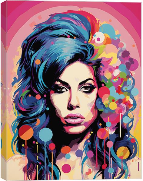 Amy Winehouse Canvas Print by Steve Smith