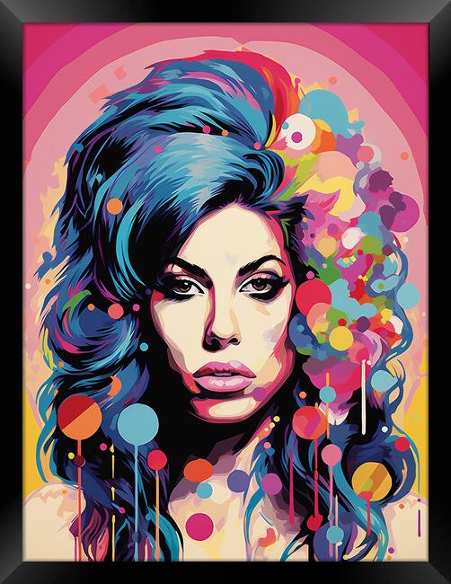Amy Winehouse Framed Print by Steve Smith