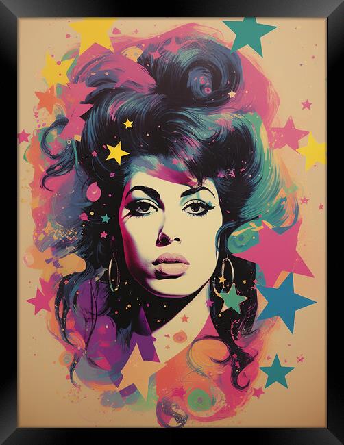 Amy Winehouse Framed Print by Steve Smith