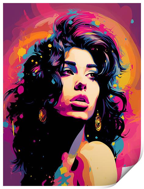 Amy Winehouse Print by Steve Smith