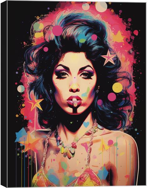Amy Winehouse Canvas Print by Steve Smith
