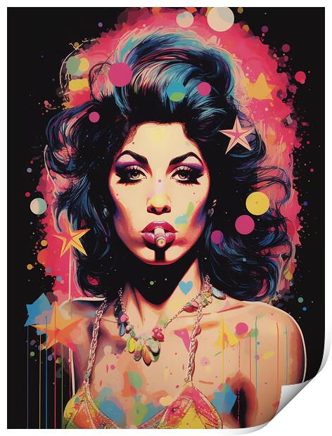 Amy Winehouse Print by Steve Smith