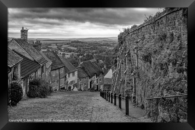 Gold Hill Shaftesbury Dorset England UK Framed Print by John Gilham