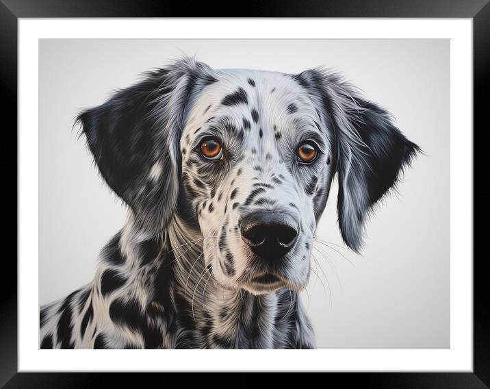 American Leopard Hound Framed Mounted Print by K9 Art