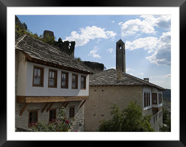 POCITELJ CHURCH TOWER Framed Mounted Print by radoslav rundic