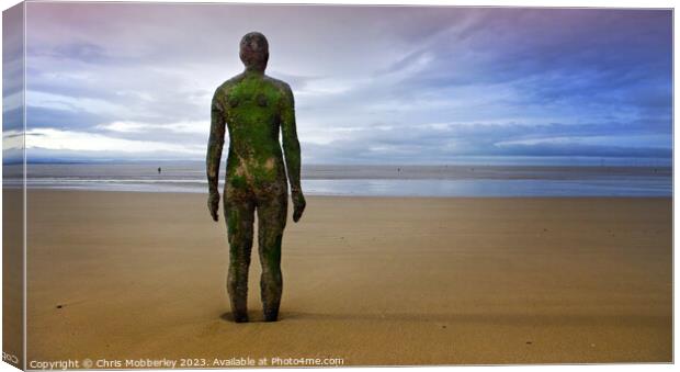 Crosby Beach iron man Canvas Print by Chris Mobberley