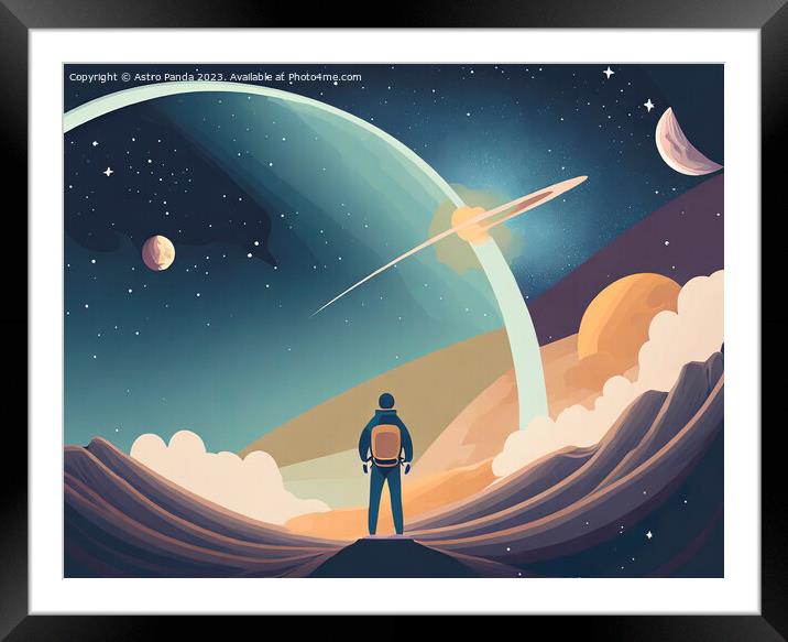 journey to the stars by astropanda  Framed Mounted Print by Astro Panda