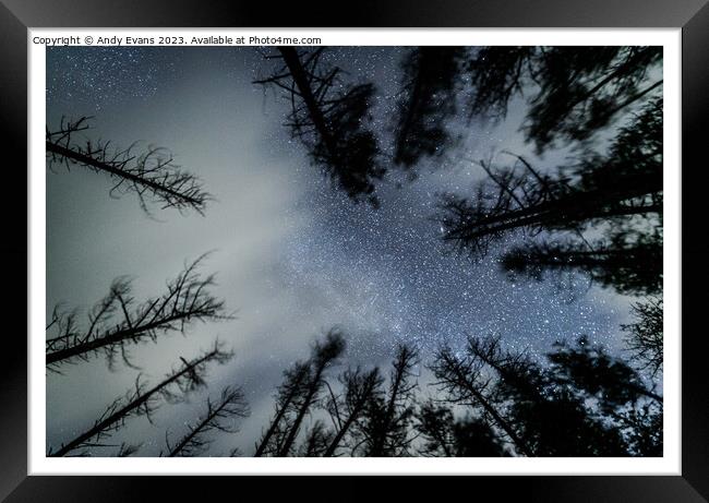 Llanddwyn forest stars Framed Print by Andy Evans