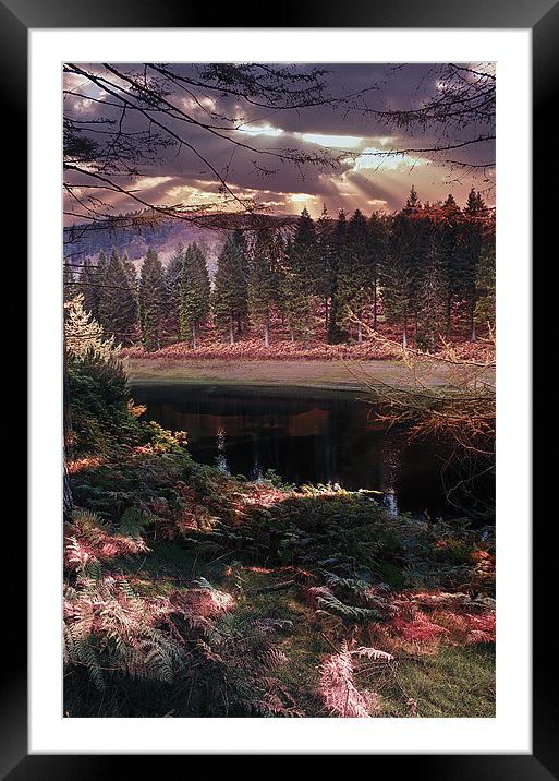 The Ouzeldon Clough Sunset Framed Mounted Print by K7 Photography