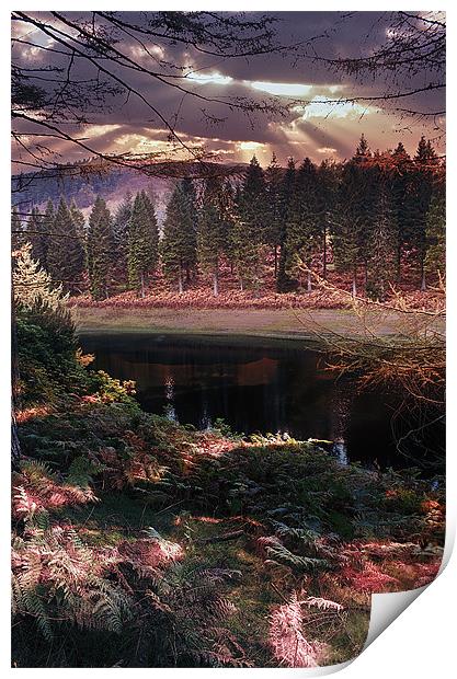 The Ouzeldon Clough Sunset Print by K7 Photography