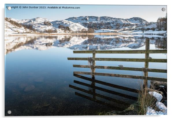 Watendlath Winter Acrylic by John Dunbar