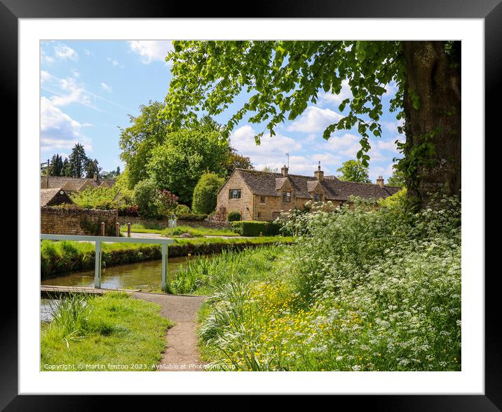 Springtime in Lower Slaughter Framed Mounted Print by Martin fenton