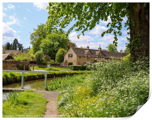 Springtime in Lower Slaughter Print by Martin fenton