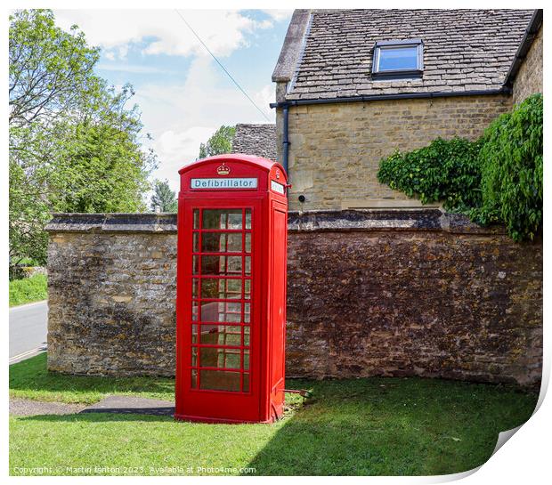 British Red telephone box Print by Martin fenton