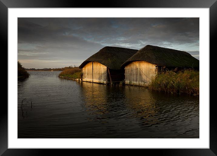 First Light - Hickling Framed Mounted Print by Simon Wrigglesworth