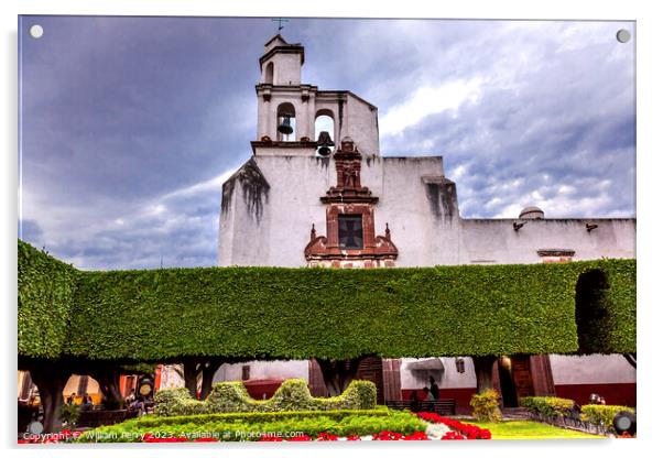 Church San Francisco Square Park San Miguel de Allende Mexico Acrylic by William Perry