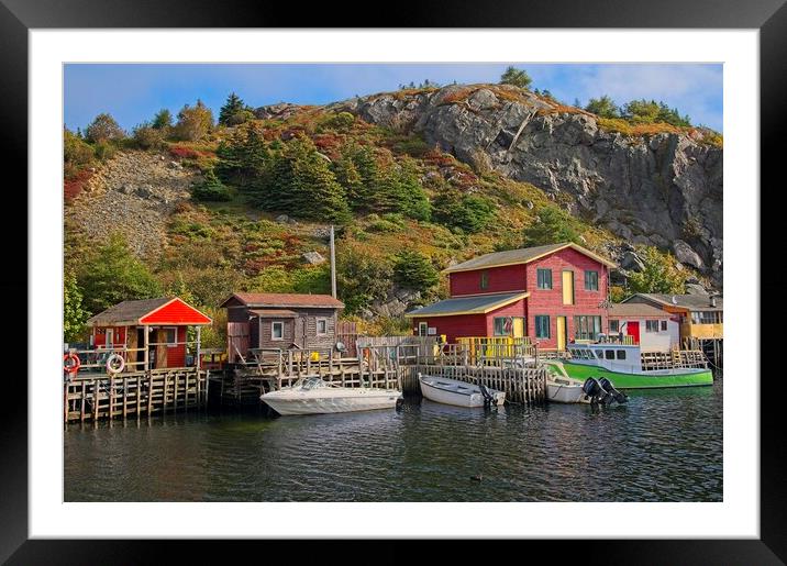 Autumn in Quidi Vidi Harbour, Newfoundland Framed Mounted Print by Martyn Arnold