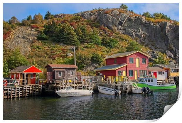 Autumn in Quidi Vidi Harbour, Newfoundland Print by Martyn Arnold