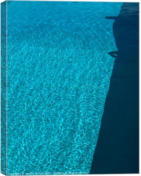 Blue infinity pool Canvas Print by Martin fenton
