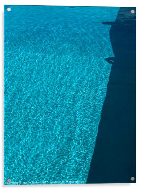 Blue infinity pool Acrylic by Martin fenton