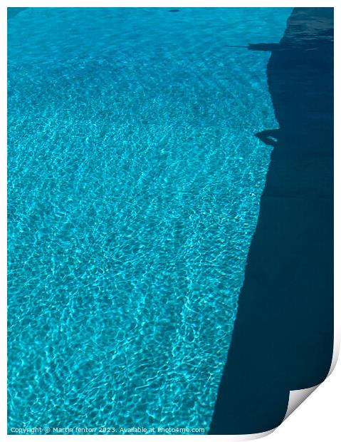 Blue infinity pool Print by Martin fenton