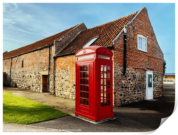 Iconic Red Phonebox Print by RJW Images