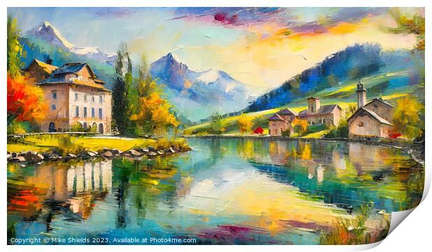 Stunning Lakeside View. Print by Mike Shields