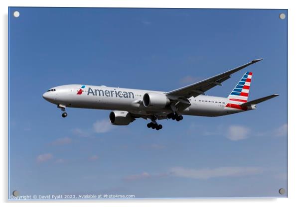 American Airlines Boeing 777 Acrylic by David Pyatt