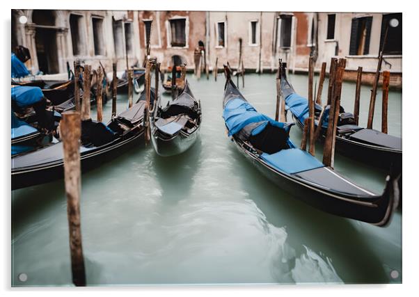 Venice Gondolas Acrylic by Picture Wizard