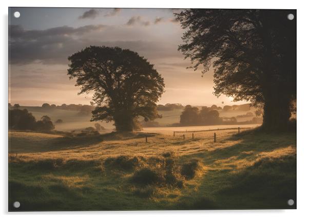 English Countryside Acrylic by Picture Wizard