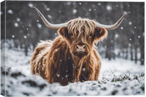 Highland Cattle Canvas Print by Picture Wizard